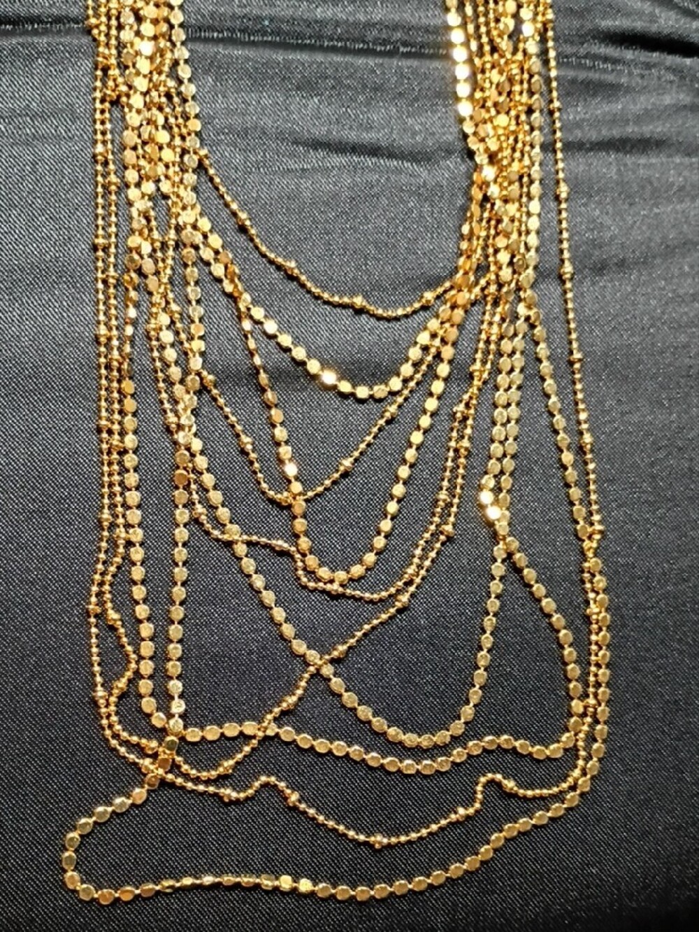 Joan Rivers Gold Multi-Strand Beaded Necklace New In Box - Picture 4 of 5